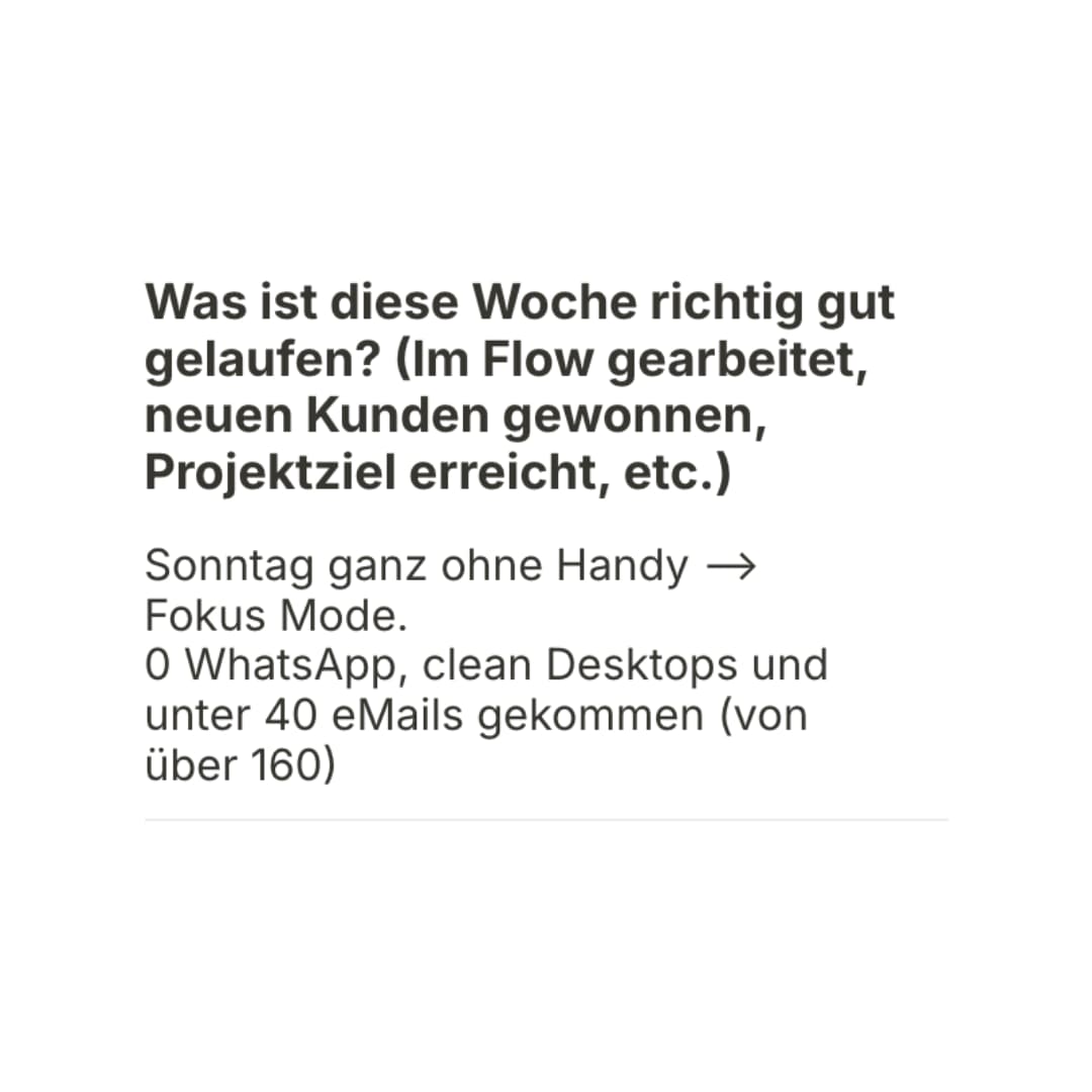 Self-Assessment Ergebnis