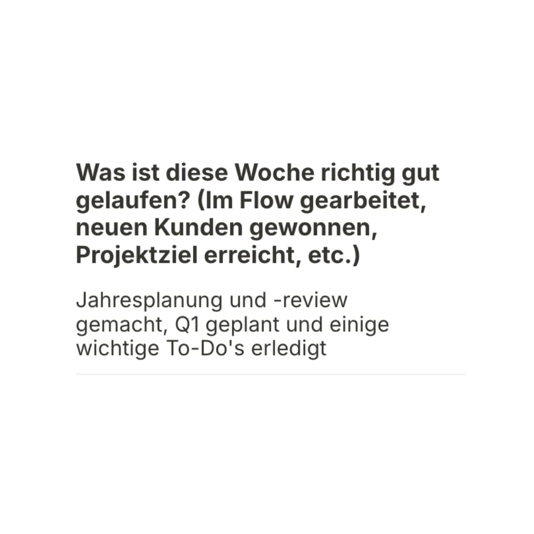 Self-Assessment Ergebnis