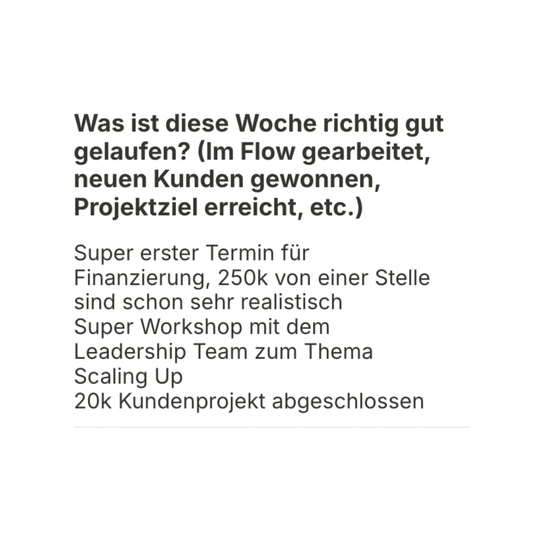 Self-Assessment Ergebnis